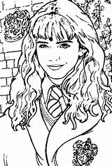 Hermione Granger Harry Colouring sketch template