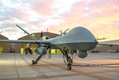 heat seeking missile armed mq  reaper shot  target drone  exercise  drive