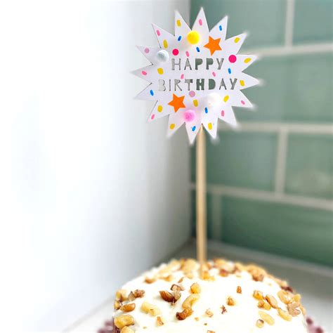personalised birthday cake topper  squirrelbandit