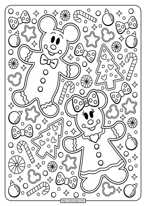 printable mickey minnie mouse holiday coloring page