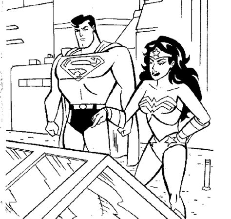 superman  superwoman coloring pages coloring pages