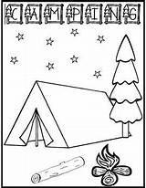 Camping Coloring Pages Preschool Summer Theme Crafts Camp Kindergarten Story Draw Class Themes Kids Freebie Yourself Write Activities Week Visit sketch template