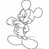 Mickey Mouse Coloring Pages Cheerful sketch template