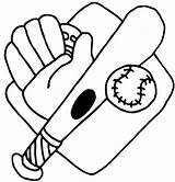 Glove Softball Getdrawings sketch template