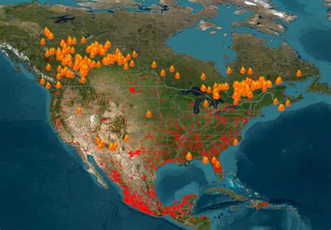 wildfires  canada map shows areas  worst air