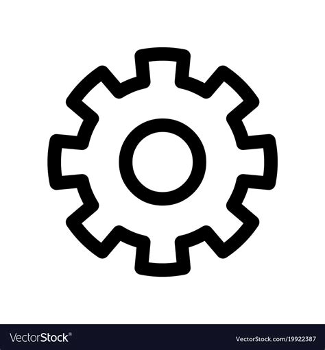 wheel icon symbol  settings  gear vector image