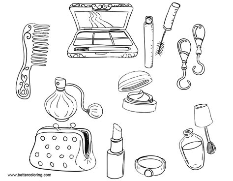 makeup coloring pages   tools  printable coloring pages
