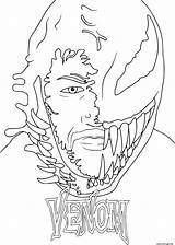 Coloriage Venom sketch template