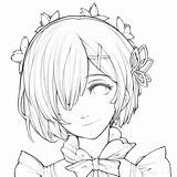 Rem Coloring Pages Zero Anime Re Coloringonly Drawing Printable Categories sketch template