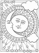 Pages Coloring Sunny Getcolorings Moon sketch template