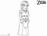 Zelda Coloring Pages Princess Printable Kids sketch template