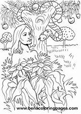 Garden Eden Coloring Scene Story sketch template