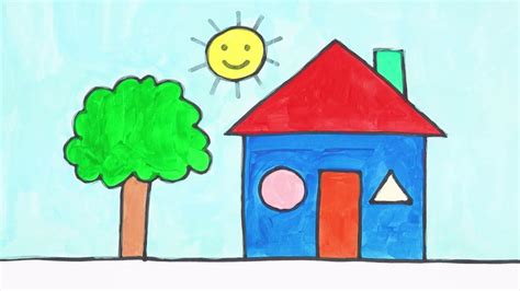 house drawing pictures  kids easy