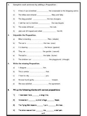 worksheet  prepositions prepositions grammar english prepositions