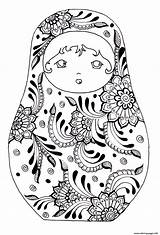 Russian Coloring Dolls Pages Printable Adults Doll Colouring Adult Russia Coloriage Sheets Mandala Dessin Color Matryoshka Russes Visit Imprimer Print sketch template