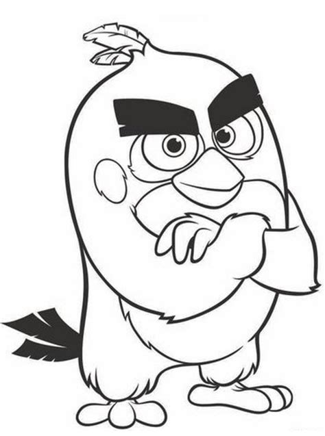 angry birds  coloring pages printable big black bird bomb