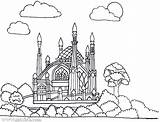 Mosque Mewarnai Batam Yayasan Muslim Sukses sketch template