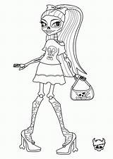 Coloring Monster High Pages Characters Printable Kids Popular sketch template