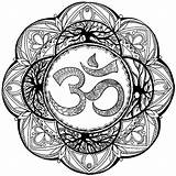 Mandala Om Symbol Coloring Complex Aum Zen Mandalas Pages Patterns Color Adults Mantra Stress Anti Take Time Hinduism Center Most sketch template