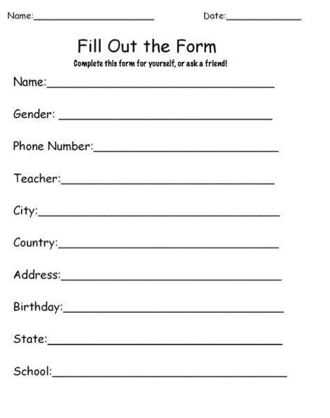 fill   form  students  write     number
