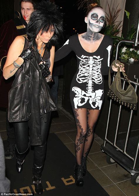 happy halloween here s brandi cyrus dressed up as a skeleton