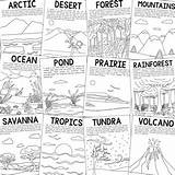 Coloring Pages Biomes Science Earth Landforms Unit Study Craft Activities Biome Preview sketch template