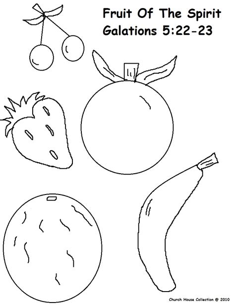 fruit   spirit coloring pages