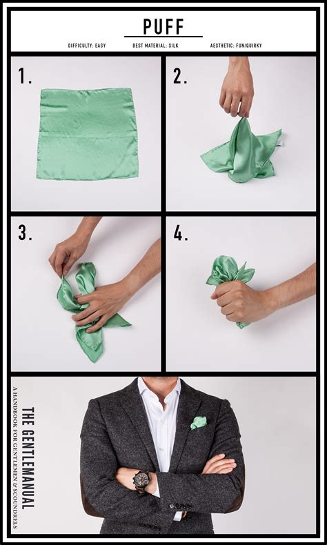 ways  fold  pocket square  gentlemanual