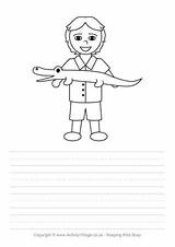 Irwin Steve Story Paper Colouring Activity sketch template