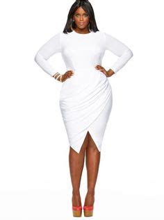 andrea assymmetric faux wrap skirt dress white  size bodycon dresses long sleeve
