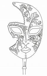 Masque Venise Coloriage Carnaval Imprimer Colorier Ii Adulte Icolor Adults sketch template