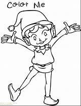 Elf Coloring Pages Female Girl Shelf Color Printable Getcolorings Print sketch template