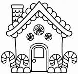 Coloring Pages Gingerbread House Christmas Printable Colouring Houses Candy Cute Template Kids Preschool Choose Board sketch template
