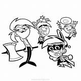 Fairly Timmy Wanda Cosmo Oddparents Xcolorings Chang sketch template