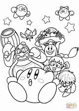 Kirby Coloring Nintendo Pages Characters Printable Drawing Ninja 塗り絵 Color Supercoloring Mario Sword ぬりえ 無料 Getdrawings キャラクター Getcolorings Friends Kids sketch template