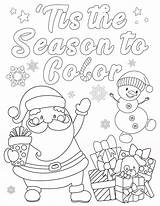 Coloring Christmas Color Season Tis Cute Fun Santa Presents Homemade sketch template