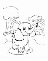Elephants Verbnow sketch template