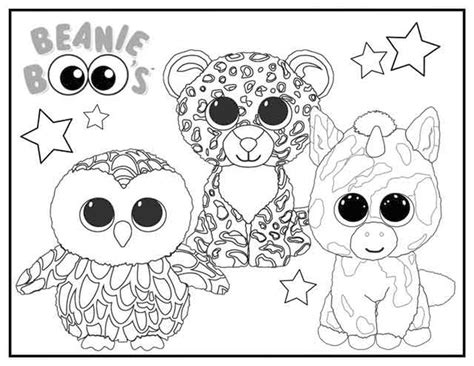 beanie boo coloring pages  bhu