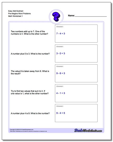 pre algebra word problems