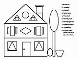 Shapes House Math Triangles Made Polygons Quadrilaterals Different Goddess Creations Rectangles Multiple Preschool Teachers Count Template sketch template