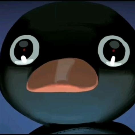 An Animated Black Bird With Big Eyes