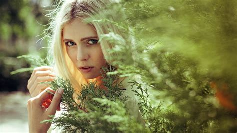 Wallpaper Face Sunlight Forest Women Outdoors Model Blonde
