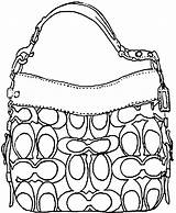 Coach Purse Drawing Handbag Pages Colouring Bag Coloring Draw Gucci Chanel Step Illustration Purses Fashion Handbags Picolour Accessories Dragoart Sketches sketch template