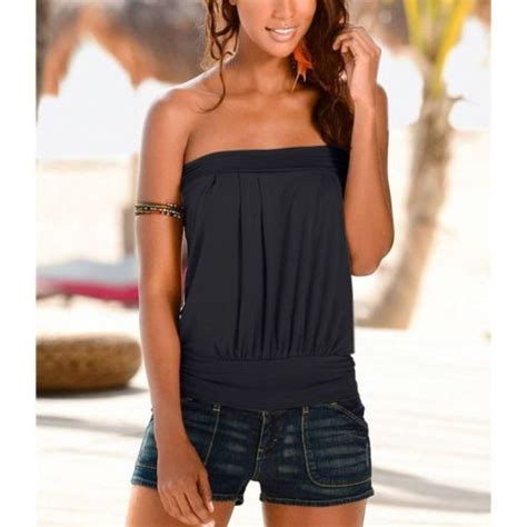t shirts and tops ladies summer strapless casual tank top clubbing tube top was sold for r199 00