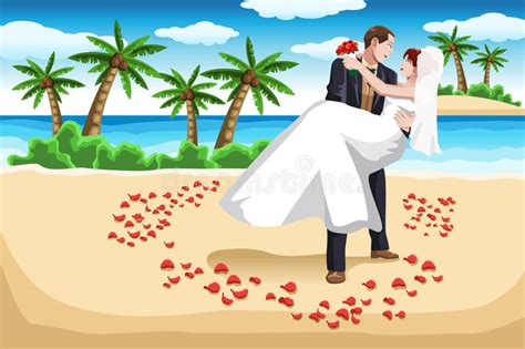 Beach Wedding Stock Vector Illustration Of Celebrate