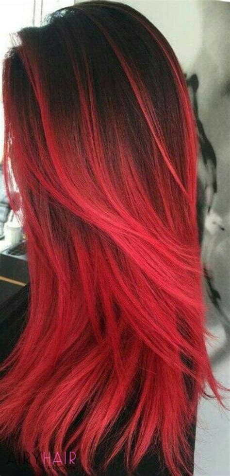 black  red ombre hair color ideas