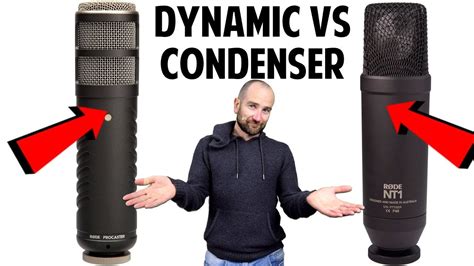 dynamic  condenser mic  podcasting youtube