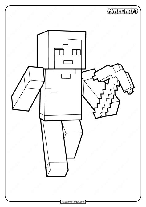 steve creeper steve minecraft coloring pages