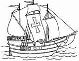 Bateau Navire Barcos Militaire Colon Colorier Mayflower Carabelas Mentamaschocolate Infantiles sketch template