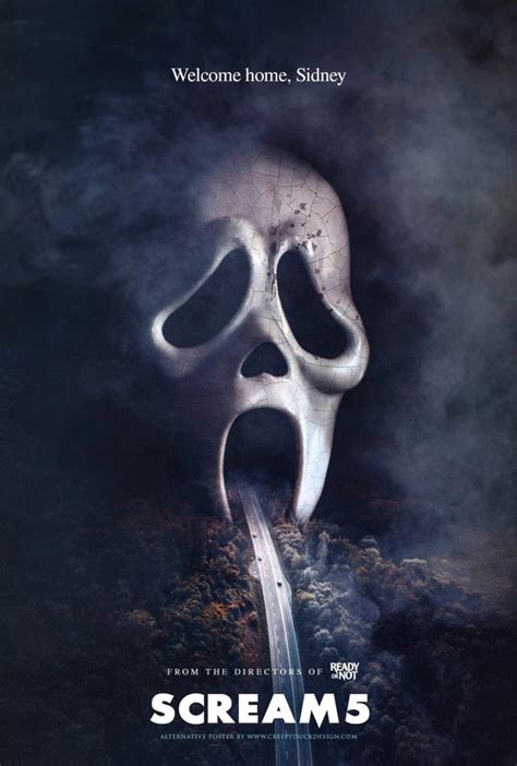 killer fan  scream  poster welcomes sidney   woodsboro